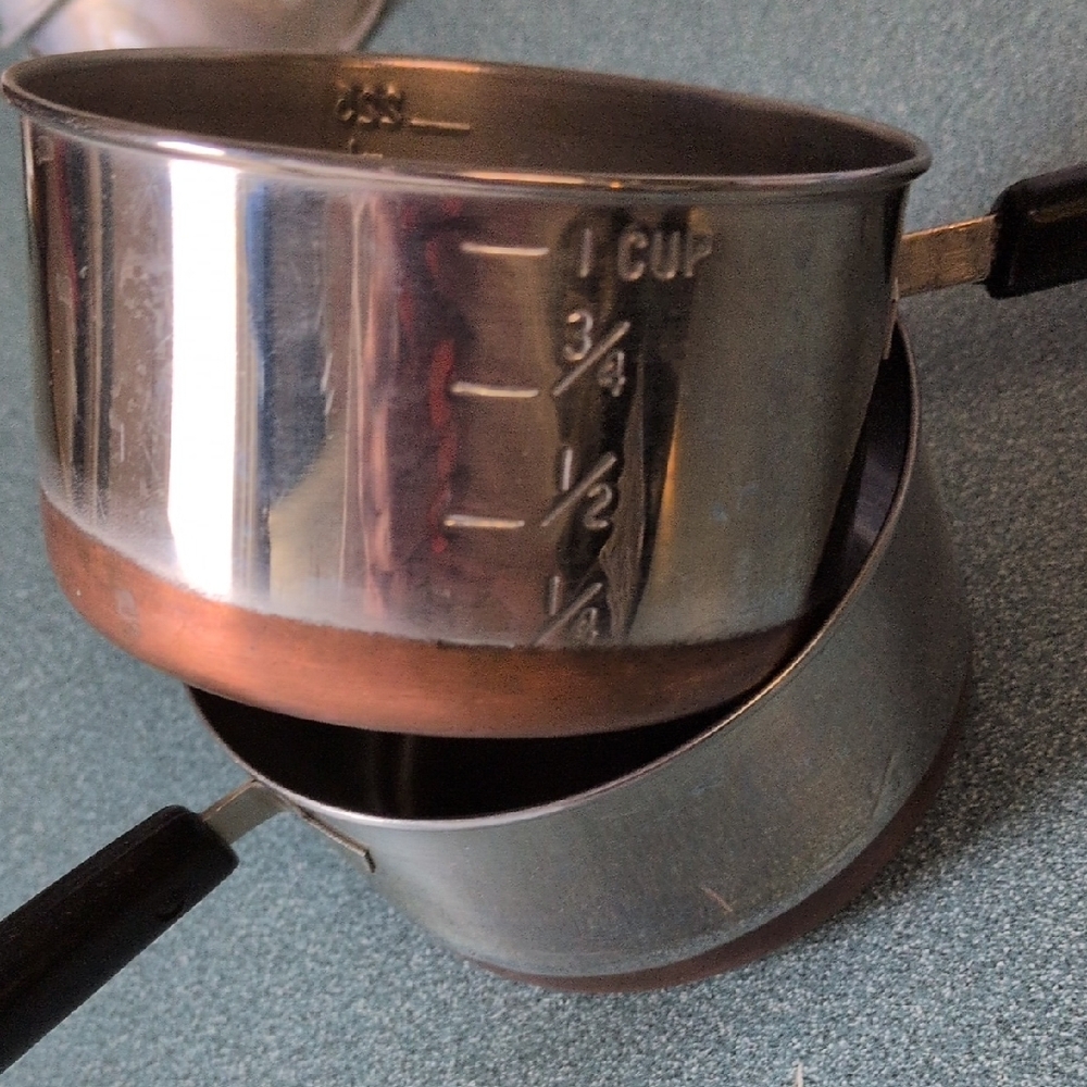Stainless Steel Measuring Cups with Black Handles